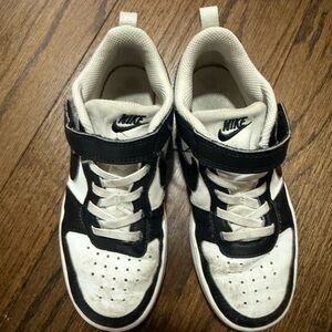 Nike Kids Black and White Mid-Top Sneakers